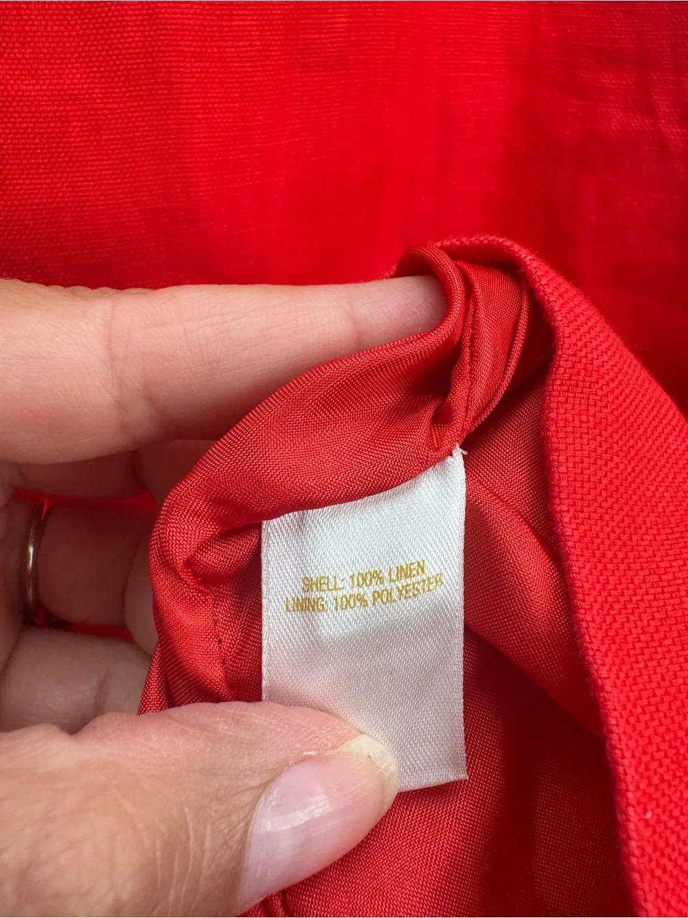 Kate Spade Red Linen Shift Dress